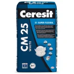 Adeziv pentru placari critice Ceresit CM 25, interior / exterior, alb, 25 kg
