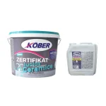 Vopsea ultralavabila Zertifikat cu microsfere ceramice, lucios, alba, interior / exterior, 15 L + amorsa antimucegai Kober